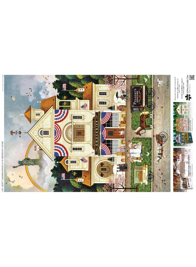 Buffalo Games - Charles Wysocki - Lady Liberty's Independence Day Enterprising - 500 Piece Jigsaw Puzzle for Adults Challenging Puzzle Perfect for Game Nights - Image 4