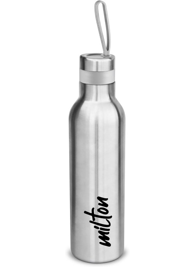 Milton 730ml Stainless Steel Water Bottle – Vacuum Insulated Flask Keeps Drinks Hot or Cold for 24 Hours, Leakproof Lid, Metal Flask for Office, Gym & School – Smarty 900, Silver - Image 1