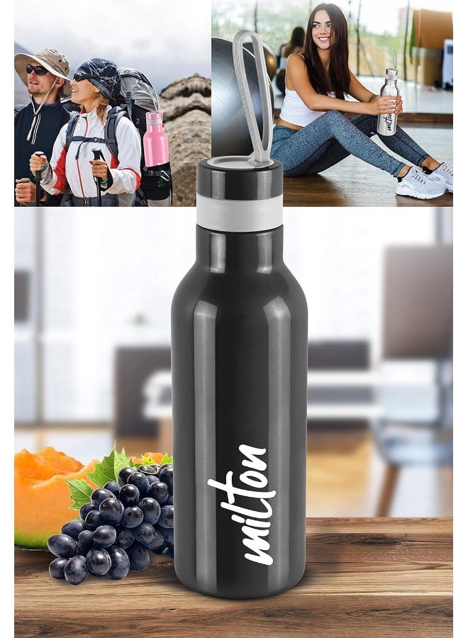 Milton 730ml Stainless Steel Water Bottle – Vacuum Insulated Flask Keeps Drinks Hot or Cold for 24 Hours, Leakproof Lid, Metal Flask for Office, Gym & School – Smarty 900, Silver - Image 2