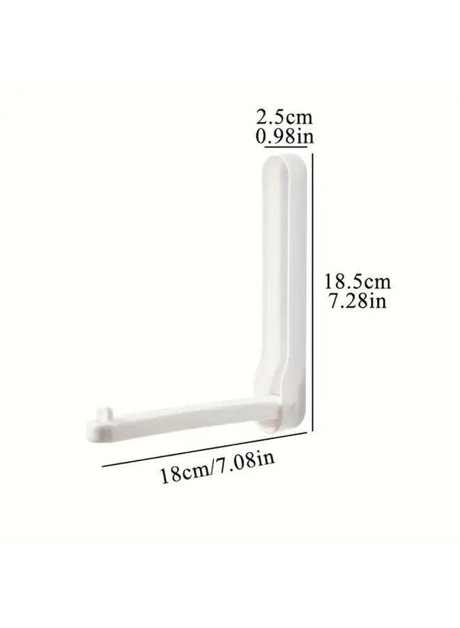 White 2pcs Hanging Closet Organizer Wall Mounted Storage Rack With Hooks - Image 4