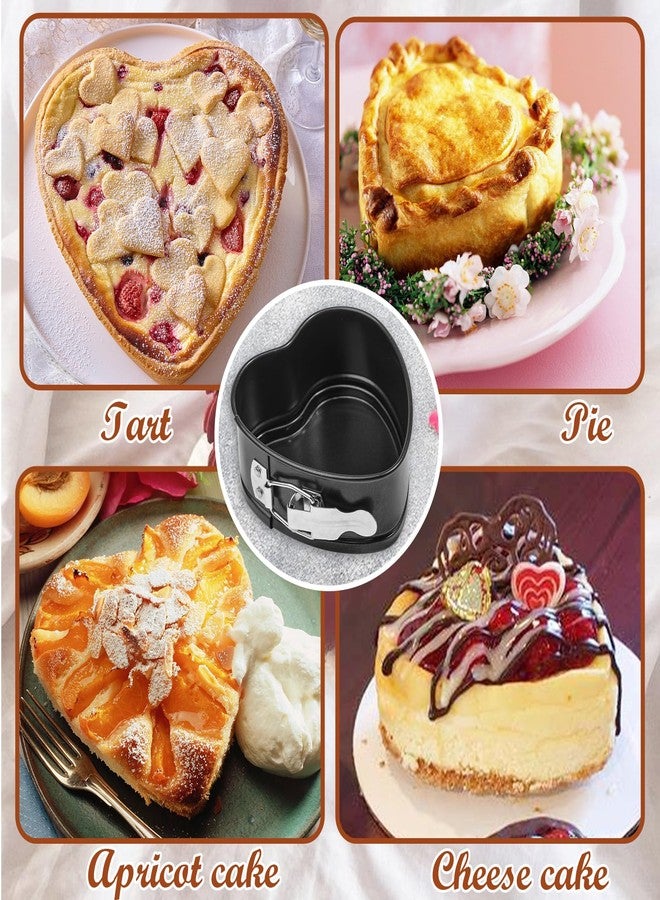 وي بيك طقم قوالب كيك صغيرة على شكل قلب من ويبيك، مقاس 4 بوصات، مكون من قطعتين، قوالب كيك على شكل قلب، ملحقات لطهي الكيك في قدر الضغط الكهربائي، قدر الضغط، المقلاة الهوائية، ولخبز الكيك في عيد الميلاد وعيد الحب. - Image 5