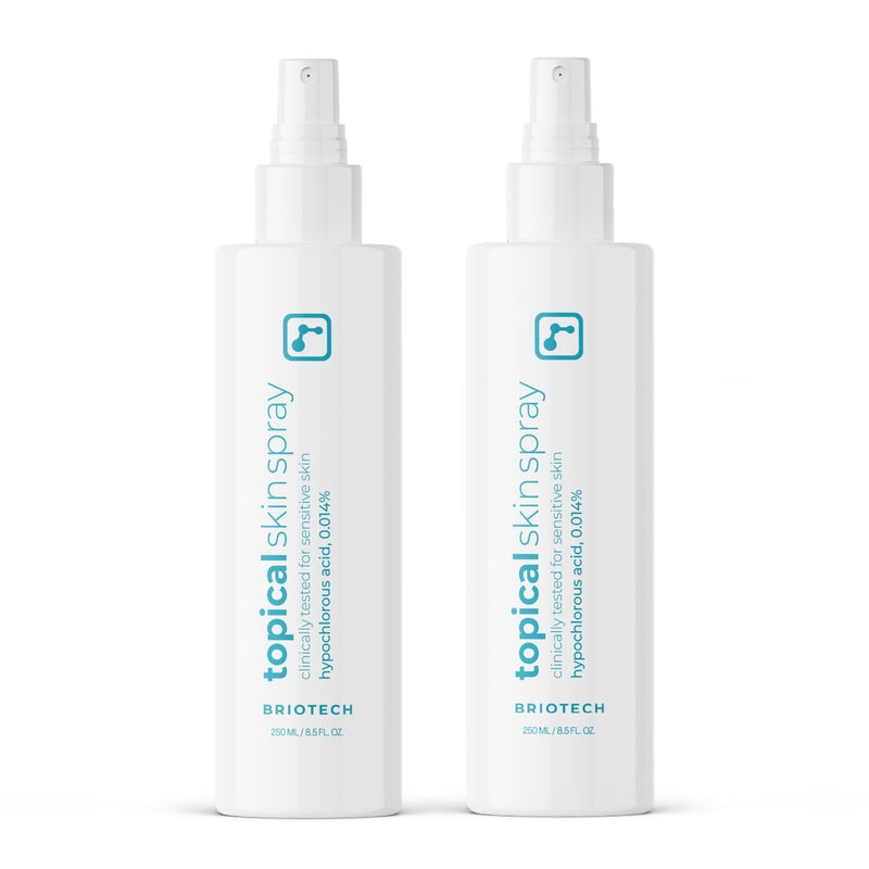 BRIOTECH Topical Skin Spray, Hypochlorous Acid Spray for Sensitive Skin, HOCl Facial Mist, Full Body Support Against Irritation, Calm Redness, Soothe Foot & Scalp, 8 oz (2 Pack) - Image 1
