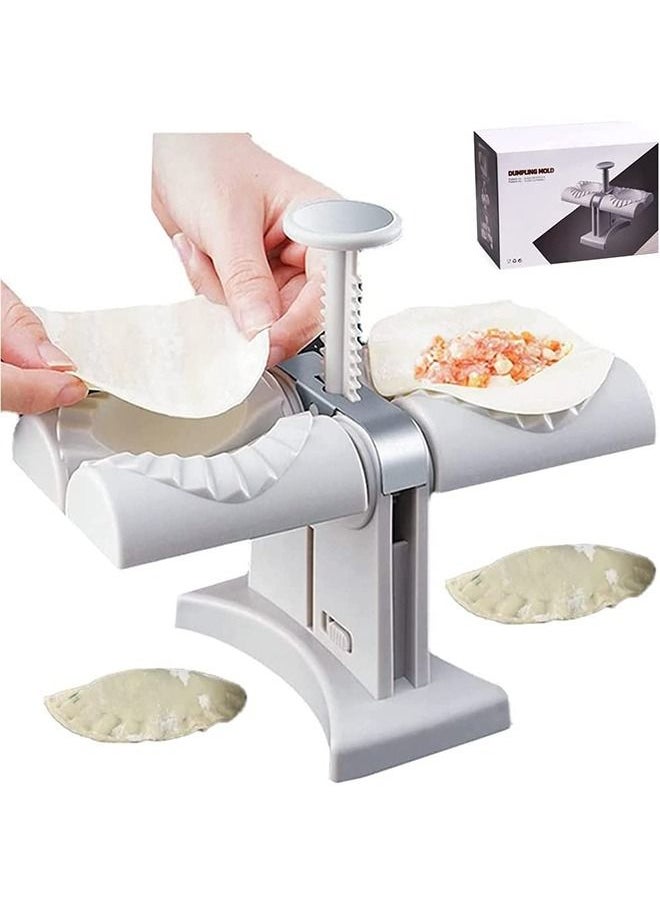 Taimi - Automatic Dumpling Maker Mould Machine Household Dumpling Maker Press Double Head Automatic Dumpling Wrapper Tool Dumpling Skin Maker Molds, Easy-tool for Dumpling, Wrap Two At A Time - Image 1