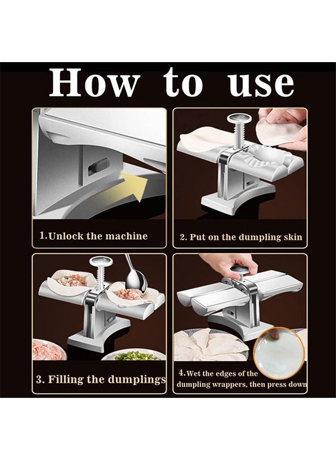 Taimi - Automatic Dumpling Maker Mould Machine Household Dumpling Maker Press Double Head Automatic Dumpling Wrapper Tool Dumpling Skin Maker Molds, Easy-tool for Dumpling, Wrap Two At A Time - Image 1