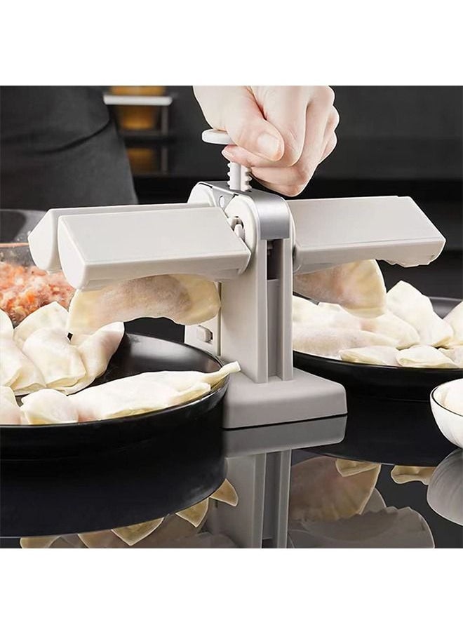 Taimi - Automatic Dumpling Maker Mould Machine Household Dumpling Maker Press Double Head Automatic Dumpling Wrapper Tool Dumpling Skin Maker Molds, Easy-tool for Dumpling, Wrap Two At A Time - Image 1