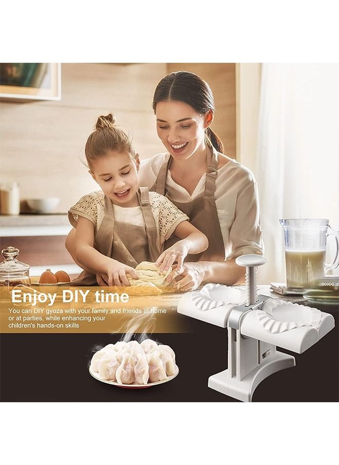 Taimi - Automatic Dumpling Maker Mould Machine Household Dumpling Maker Press Double Head Automatic Dumpling Wrapper Tool Dumpling Skin Maker Molds, Easy-tool for Dumpling, Wrap Two At A Time - Image 1