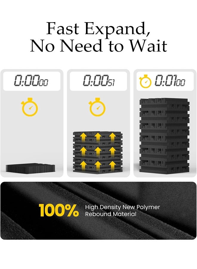 DUNISO 12 عبوة من الألواح الصوتية ذاتية اللصق، رغوة ماصة للصوت، بلاط عازل للصوت كثيف، ماص للصوت لاستوديو التسجيل، زخرفة تجويف، لوحة جدارية وسقفية ثلاثية الأبعاد - Image 3