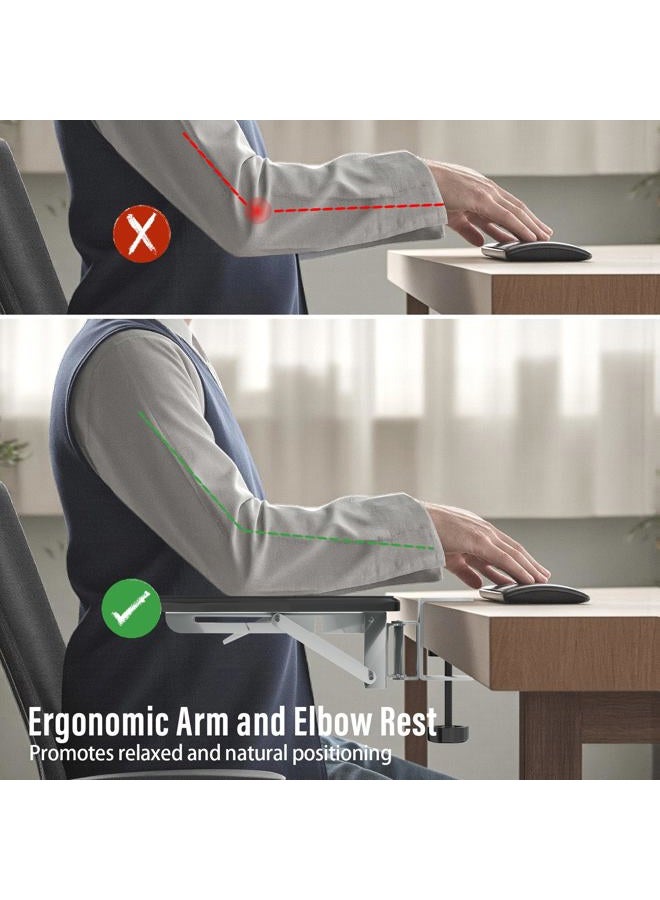 VibeNest Ergonomic Arm/Elbow Rest for Desk - Foldable Rotatable Elbow Support for Computer Desk, Office & Gaming Comfort (Foldable Rotating) - Image 4