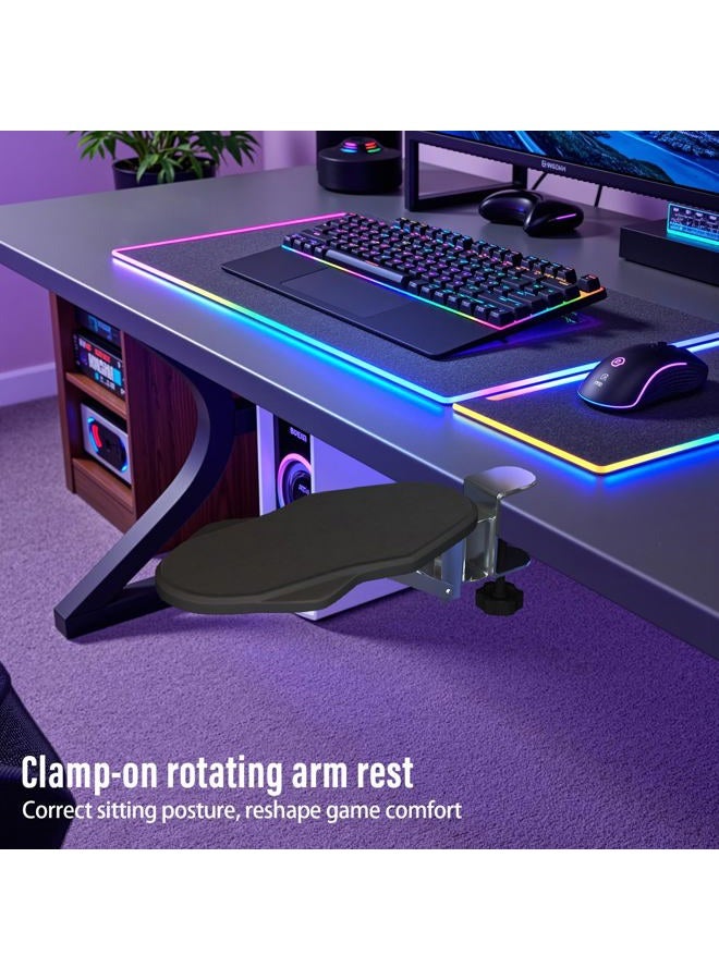 VibeNest Ergonomic Arm/Elbow Rest for Desk - Foldable Rotatable Elbow Support for Computer Desk, Office & Gaming Comfort (Foldable Rotating) - Image 2