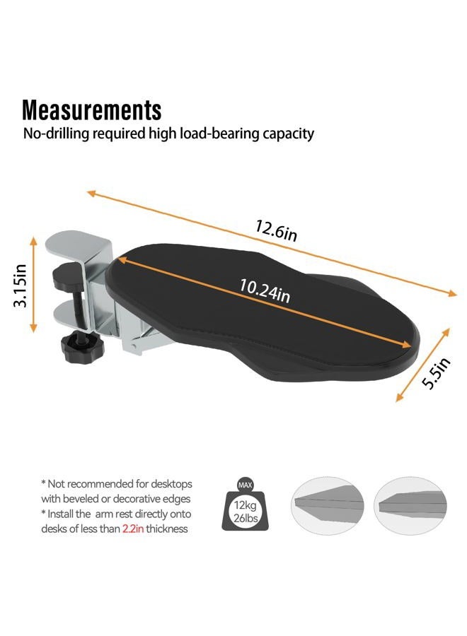 VibeNest Ergonomic Arm/Elbow Rest for Desk - Foldable Rotatable Elbow Support for Computer Desk, Office & Gaming Comfort (Foldable Rotating) - Image 3