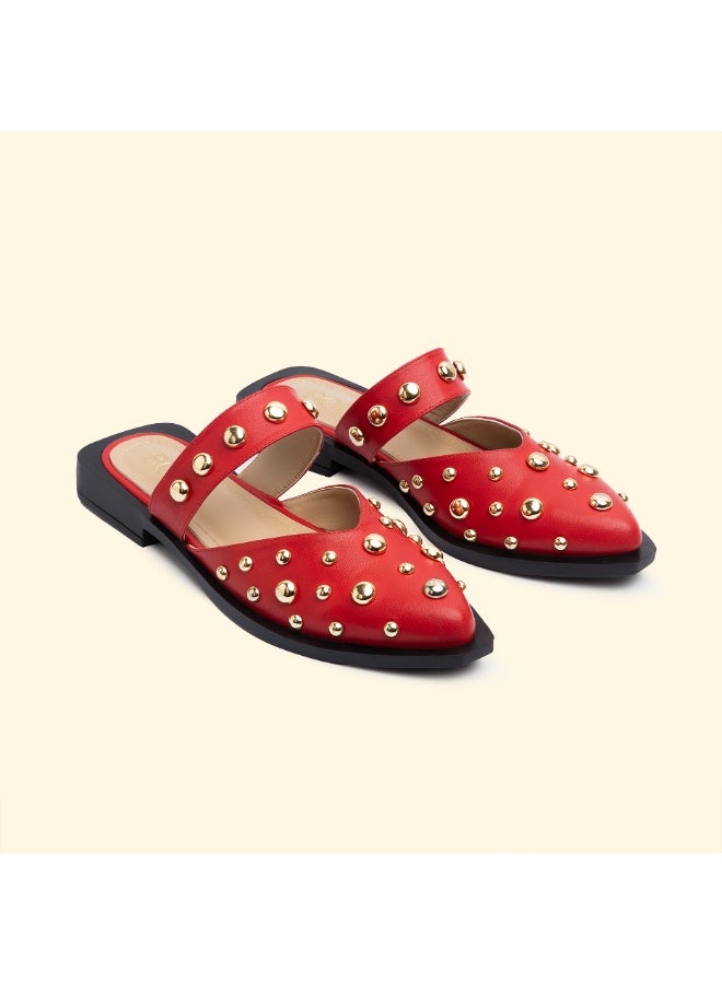 BOU LUNA STUD FLATS -  Cherry Heat - Image 1