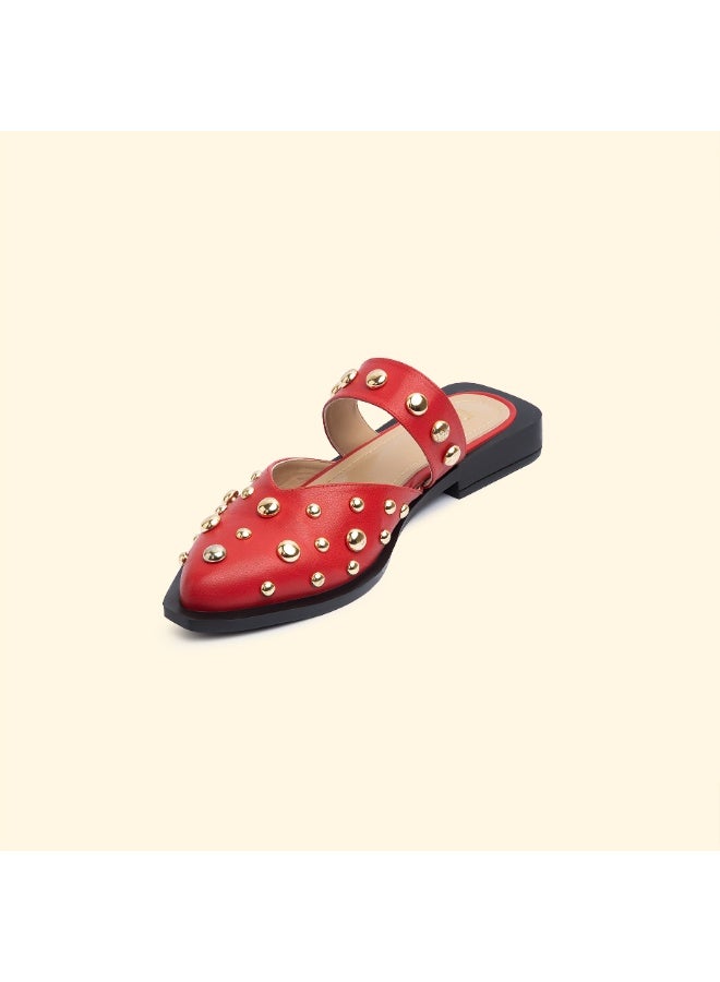 BOU LUNA STUD FLATS -  Cherry Heat - Image 4