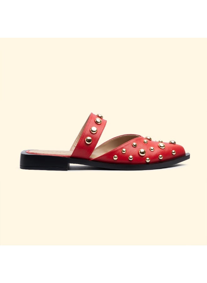 BOU LUNA STUD FLATS -  Cherry Heat - Image 3
