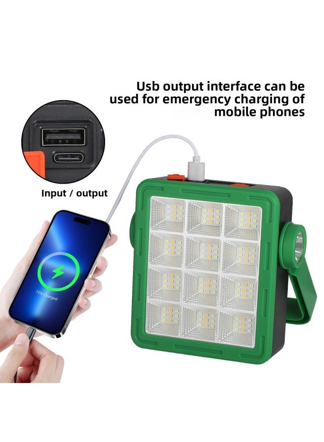 Solar Lamp Portable Lamp Rechargeable Flood Lamp Portable Outdoor Lamp Multi-functional Camping Emergency Lamp-Color:9805a  - Image 4