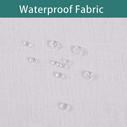 LORDTEX Burlap Linen Look Outdoor Curtain for Patio - 2 Panels Waterproof Tab Top Sheer Curtains for Pergola, Porch, Cabana and Gazebo Indoor/Outdoor Voile Sheer Drapes, 52 x 84 Inch, Vanilla - Image 3