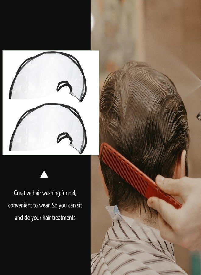 HEALLILY 2pcs Hair Shampoo Funnel Hair Washing Funnel Apron Hair Dye Cape Rinse Shampoo Washing Tool for Upright Position Washing Elderly Home Salon Black - Image 5