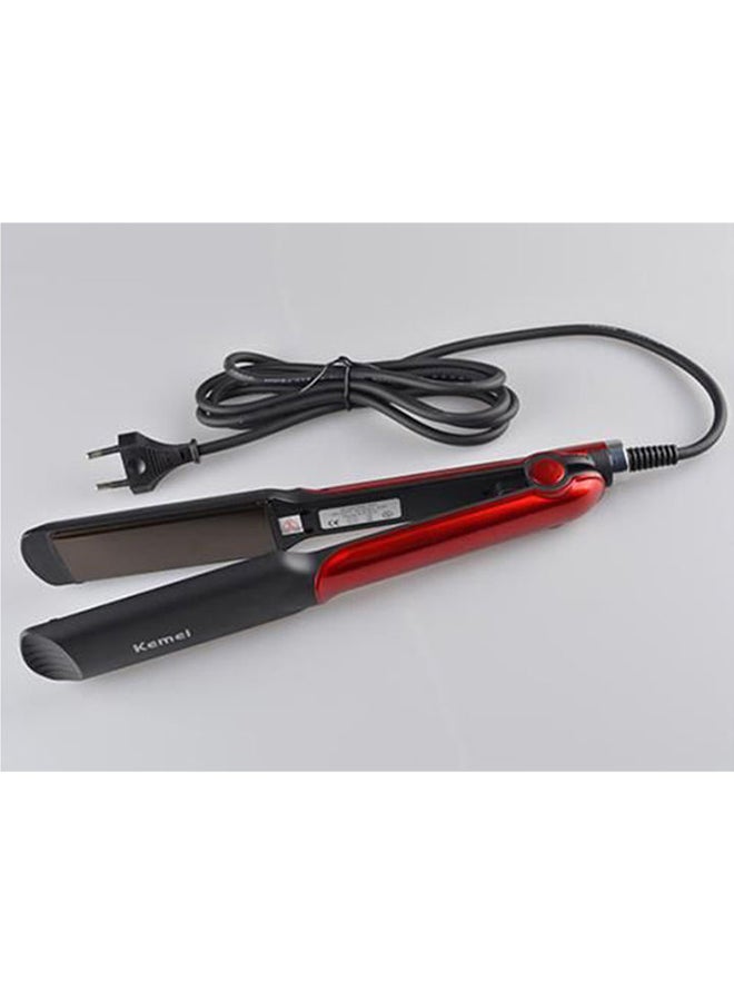 Kemei KM-531 Fashion Hair Straightener Black/Red - Image 2