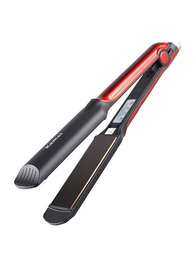 Kemei KM-531 Fashion Hair Straightener Black/Red - Image 1