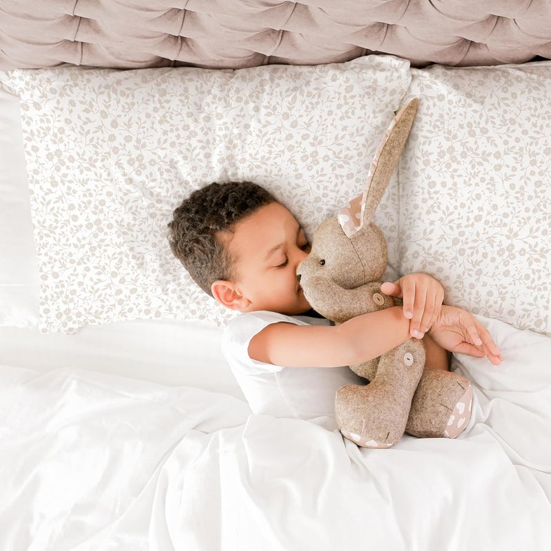 MakeMake Organics Organic Toddler Pillowcase (Set of 2) GOTS Certified Organic Cotton Pillowcase - Ultra Soft Breathable Fits 13x18 Boys Girls Neutral Unisex (14"x19", Gardenia) - Image 2