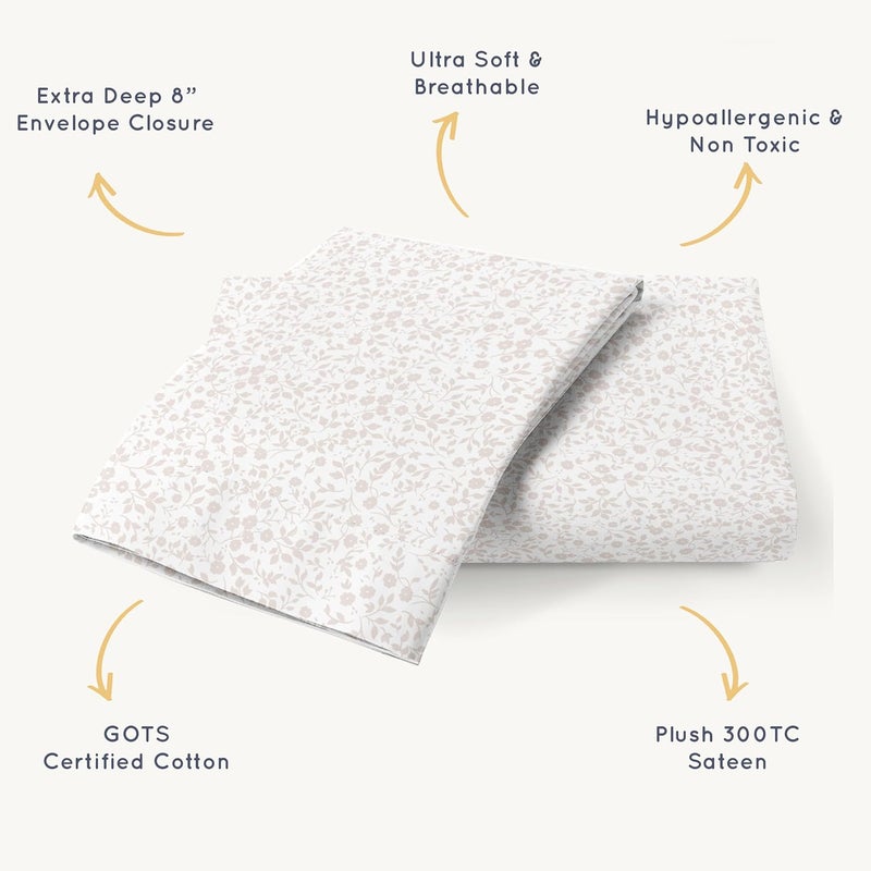 MakeMake Organics Organic Toddler Pillowcase (Set of 2) GOTS Certified Organic Cotton Pillowcase - Ultra Soft Breathable Fits 13x18 Boys Girls Neutral Unisex (14"x19", Gardenia) - Image 5