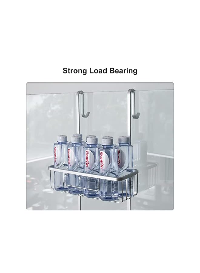 Raxoom Shower Caddy Over The Door, Rust-Proof Shower Hanging Organizer for Shampoo Conditioners（Silver） - Image 4