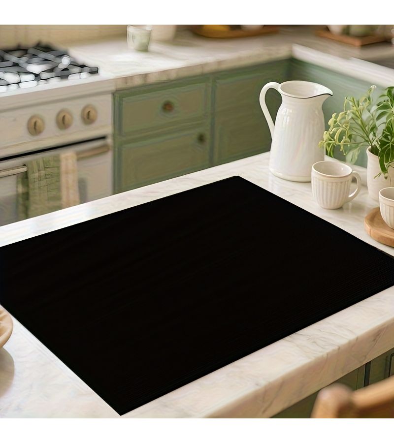 Induction Cooker Protective Mat 24x21 Inch Black Stove Scratch Protector - Image 5