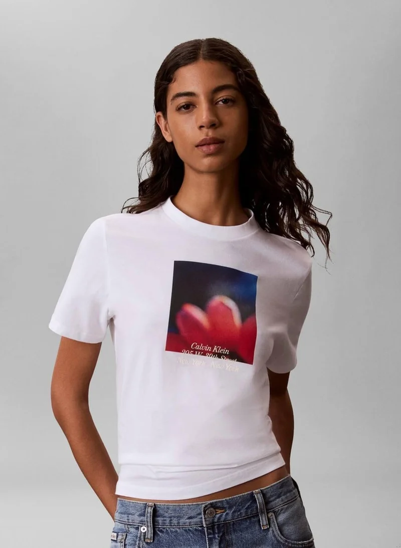 Classic Digital Floral Graphic T-Shirt