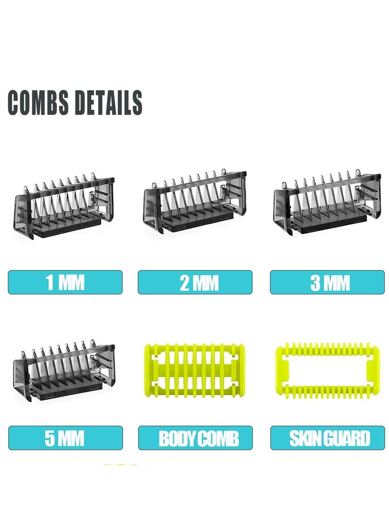 One Blade Guards Hair Guards Comb for One Blade Hybrid Electric Shaver QP2520 QP2530 QP2620 QP2630 QP6510 QP6520 Guide Comb 1 2 3 5 MM Beard Trimmer Guards Replacement - Image 2