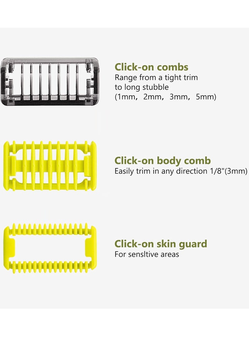 One Blade Guards Hair Guards Comb for One Blade Hybrid Electric Shaver QP2520 QP2530 QP2620 QP2630 QP6510 QP6520 Guide Comb 1 2 3 5 MM Beard Trimmer Guards Replacement - Image 3