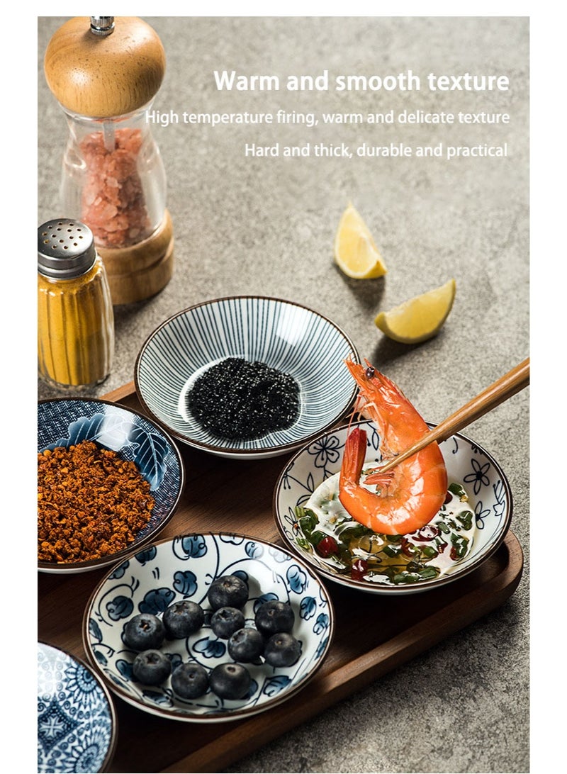 GuRiver Ceramic Sauce Plates, Set of 6 Appetizer Plates, Dipping Bowls for Sushi, Sauces and Snacks, Japanese Small Dressing Sides, Serving Dipping Bowls - Image 4