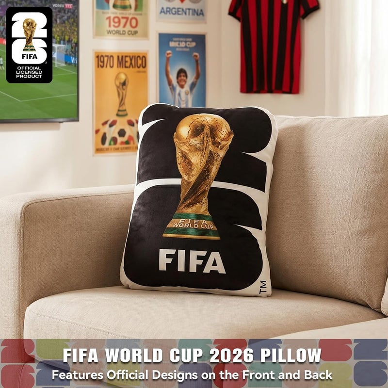 MESUCA Official FIFA World Cup Trophy Throw Pillow FIFA Room Decorative Merchandise Trophy Cushion Bed-Soft & Fluffy for Room, Sofa,Car (FIFA-Trophy) - Image 3