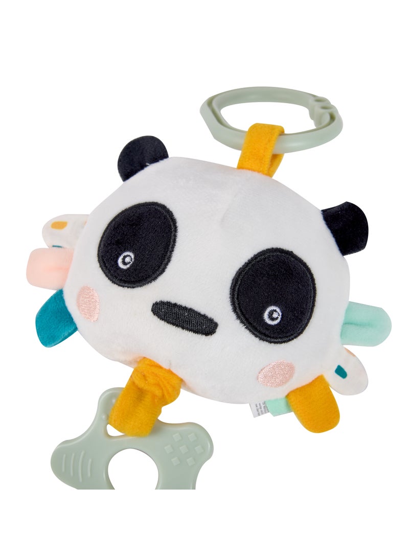 Eurekakids Cucu Hanging Musical Plush Toy w/Teether | For Strollers, Cribs, Playpen | For auditory stimulation, hand-eye coordination and sensory development | BPA Free | Panda | Age 0M+
