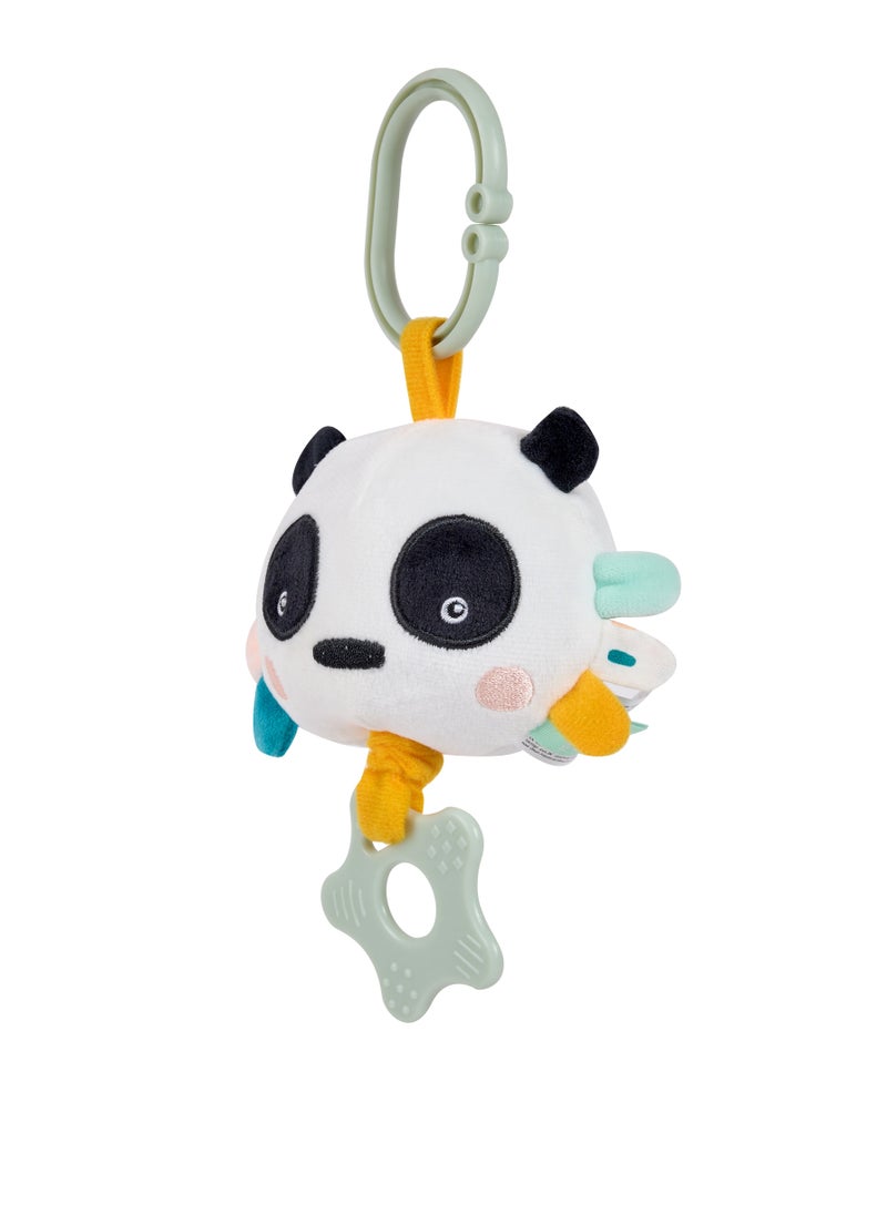 Eurekakids Cucu Hanging Musical Plush Toy w/Teether | For Strollers, Cribs, Playpen | For auditory stimulation, hand-eye coordination and sensory development | BPA Free | Panda | Age 0M+