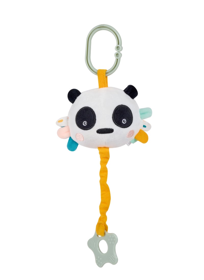 Eurekakids Cucu Hanging Musical Plush Toy w/Teether | For Strollers, Cribs, Playpen | For auditory stimulation, hand-eye coordination and sensory development | BPA Free | Panda | Age 0M+