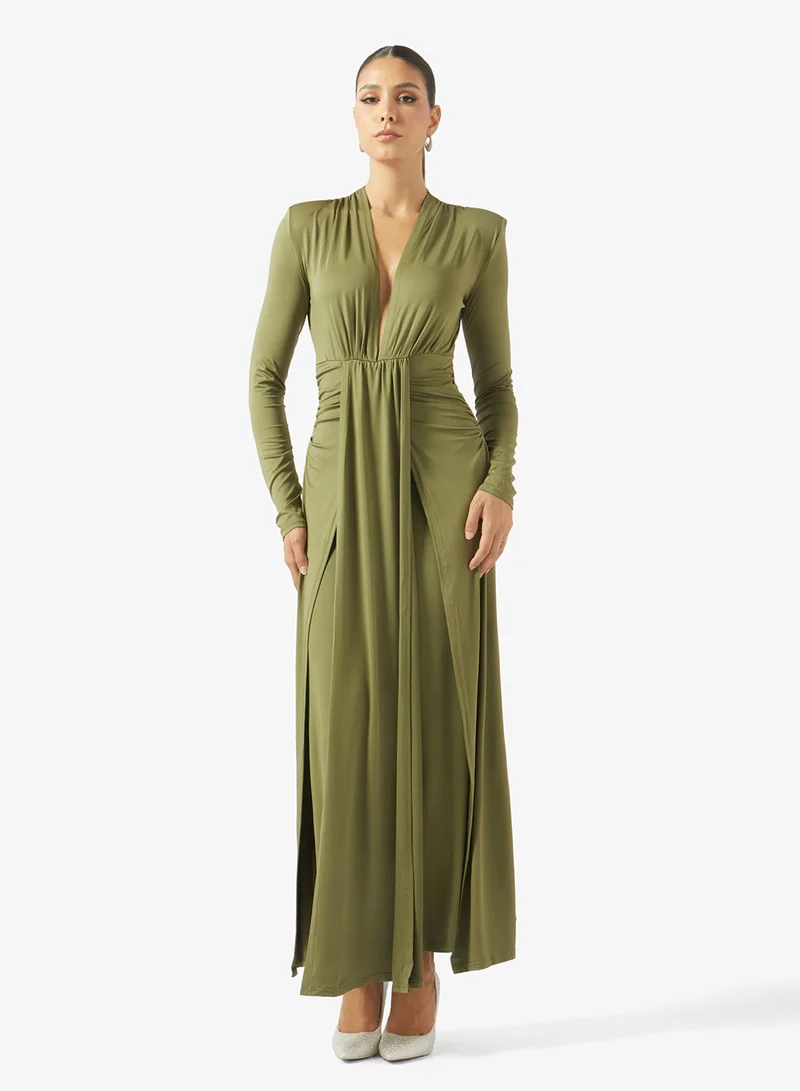 ايلا Plunge Neck A-line Dress