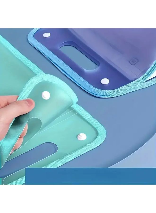 Blue 13 Layer Vertical File Organizer Durable PP Material Large Capacity A4 Document Storage Bag - Image 4