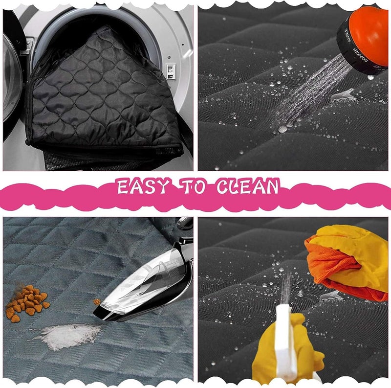 Winbate 2PCS Car Door Protector for Dogs Pet Car Cover-Waterproof Scratchproof Nonslip Durable Machine Washable (2 Packs Universal Fit) (Cream) - Image 5