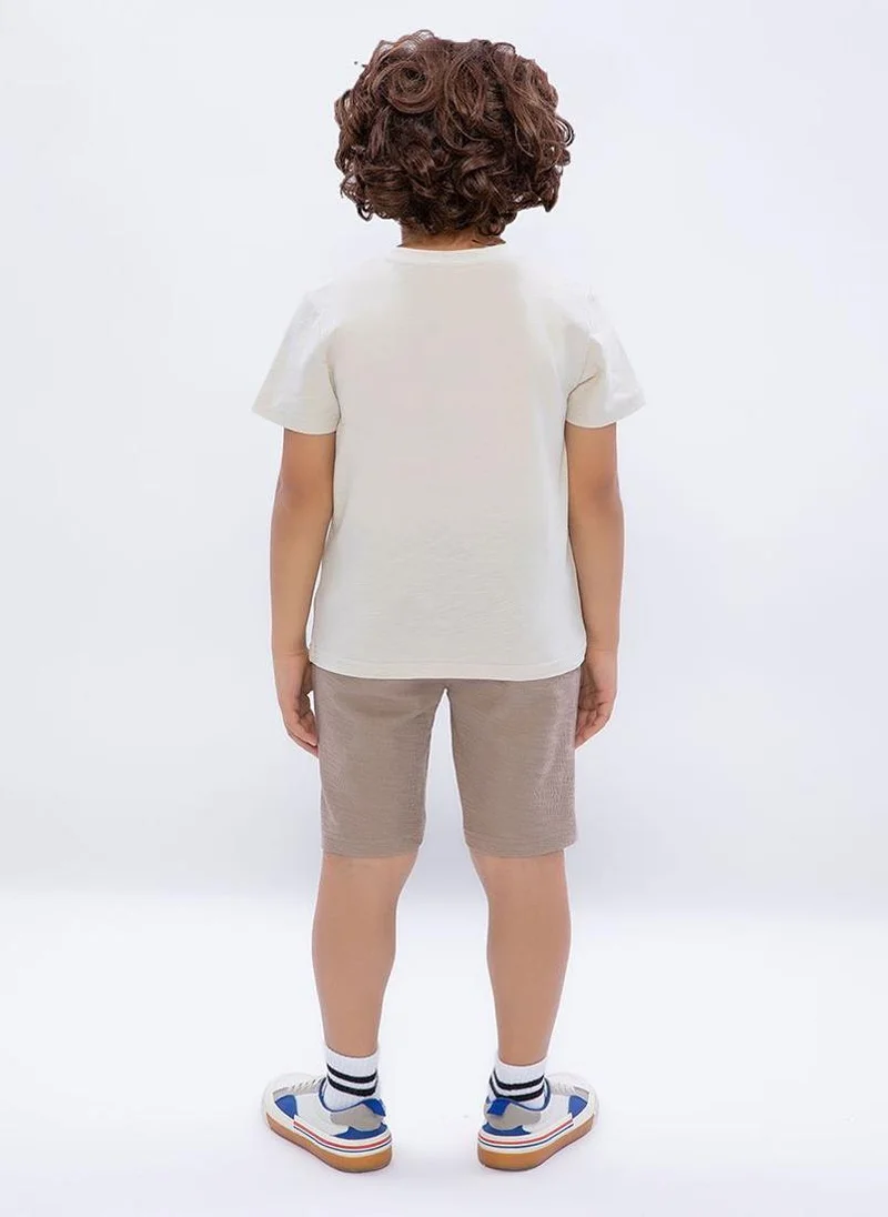 U.S. Polo Assn. U.S. Polo Assn. Boys Beige Bermuda Set