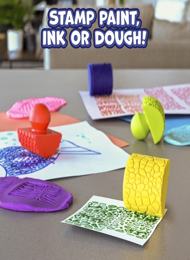 READY 2 LEARN Paint & Dough Animal Rockers - Set of 4 Textures - Playdough Accessories - Easy-Grip Art Supplies - Paint Stamps for Kids - Clay Tools for Kids - Image 2