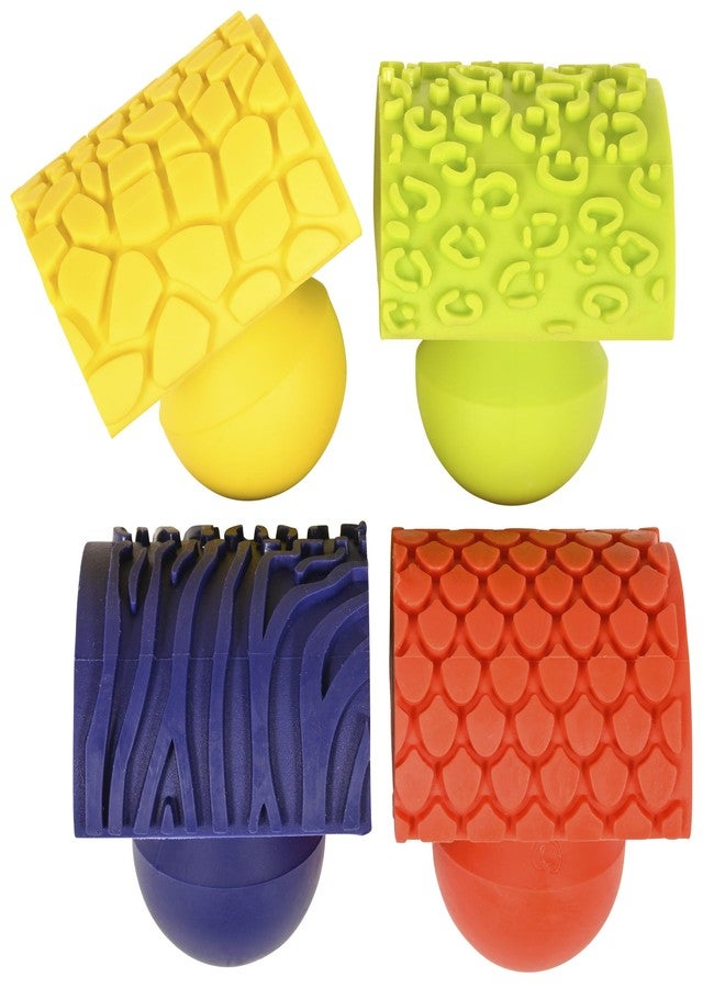 READY 2 LEARN Paint & Dough Animal Rockers - Set of 4 Textures - Playdough Accessories - Easy-Grip Art Supplies - Paint Stamps for Kids - Clay Tools for Kids - Image 1