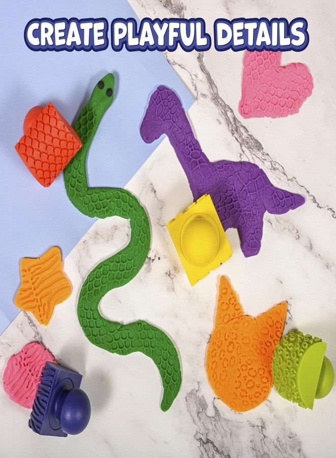 READY 2 LEARN Paint & Dough Animal Rockers - Set of 4 Textures - Playdough Accessories - Easy-Grip Art Supplies - Paint Stamps for Kids - Clay Tools for Kids - Image 5