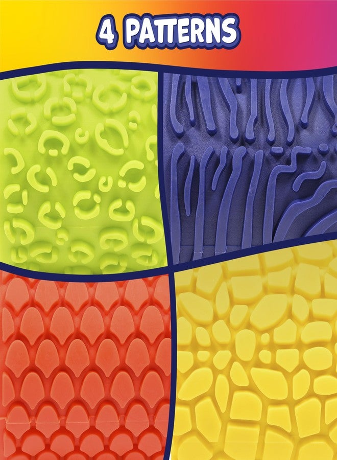 READY 2 LEARN Paint & Dough Animal Rockers - Set of 4 Textures - Playdough Accessories - Easy-Grip Art Supplies - Paint Stamps for Kids - Clay Tools for Kids - Image 4