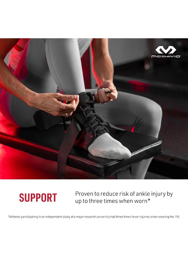 McDavid Level 3 Ankle Brace with Straps - Medium, Black - Image 3