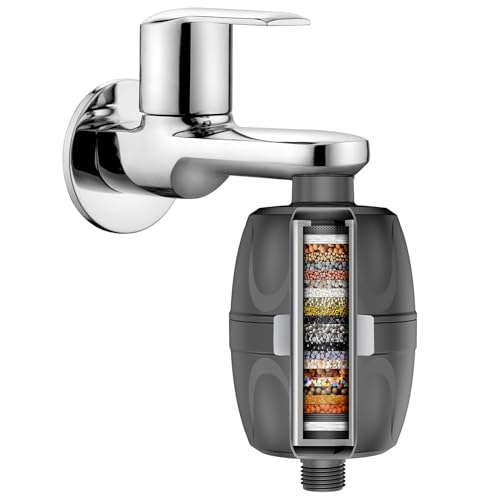 ALTON FLT40120, 15-Stage Shower and Tap Filter for Hard Water | Water Softener for Bathroom | Hard Water Filter | Black - Image 1