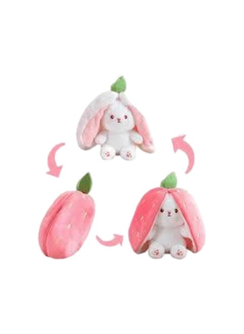 Velvet toy in the form of a rabbit with strawberry design,Random colors