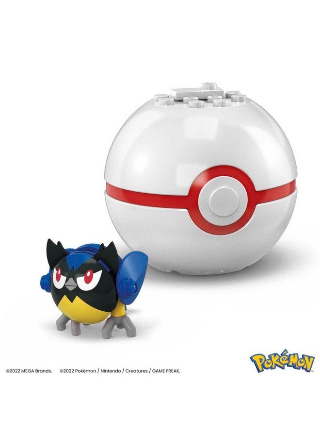 Mega Brands Mega Construx Pokemon Series 17 Rookidee Figure Building Set with Premier Poke Ball - Image 4