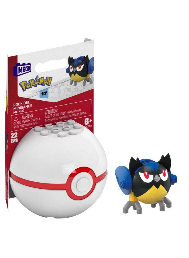 Mega Brands Mega Construx Pokemon Series 17 Rookidee Figure Building Set with Premier Poke Ball - Image 1