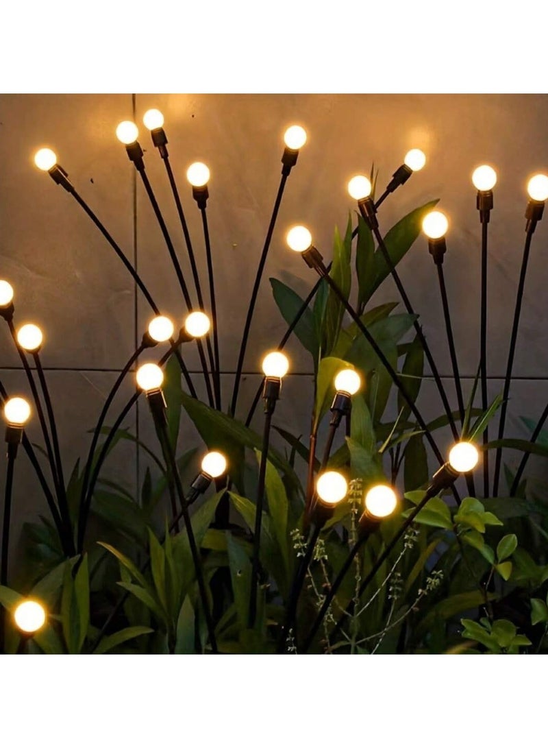 Generic 2 Pack Solar Garden Lights for Outdoor, Upgraded 8 LED Firefly Solar Swaying Lights, Sway by Wind, Waterproof Outdoor Lights Solar Powered for Yard Patio Pathway Decoration (Warm White)  - Image 2