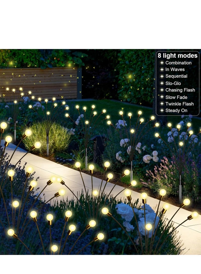 Generic 2 Pack Solar Garden Lights for Outdoor, Upgraded 8 LED Firefly Solar Swaying Lights, Sway by Wind, Waterproof Outdoor Lights Solar Powered for Yard Patio Pathway Decoration (Warm White)  - Image 3