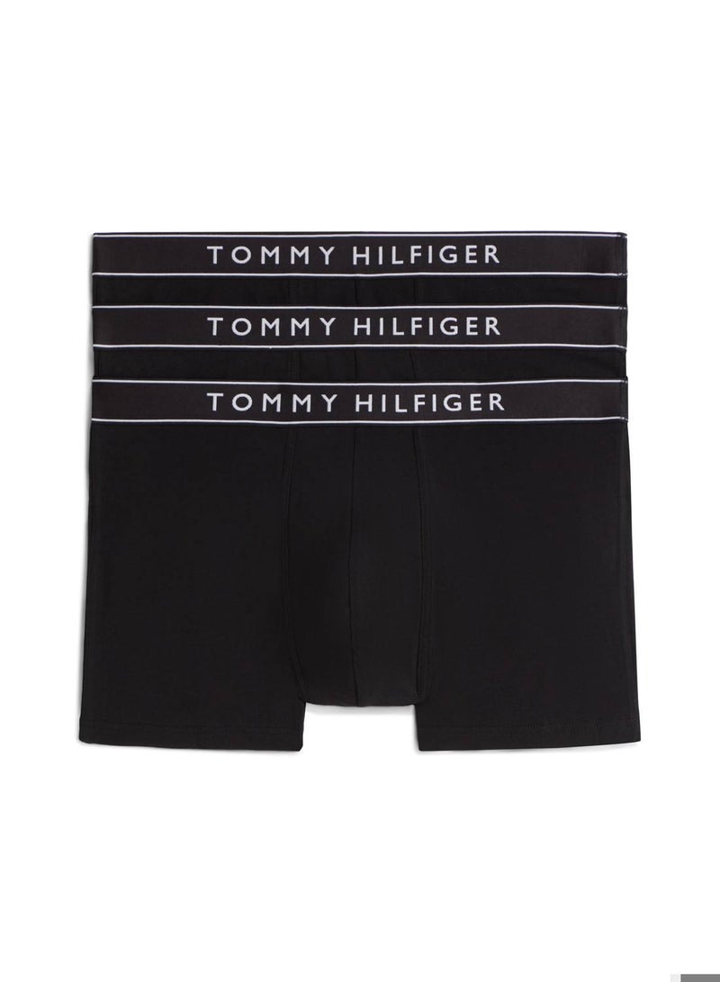TOMMY HILFIGER 3-Pack Essential Logo Waistband Trunks - Image 1